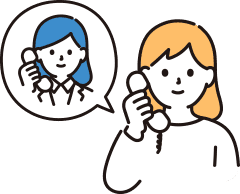 電話をしているイラスト